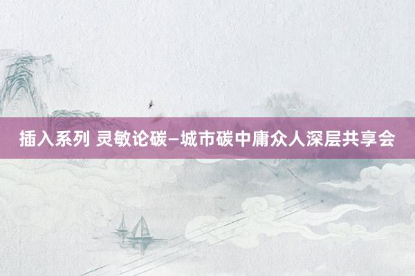 插入系列 灵敏论碳—城市碳中庸众人深层共享会