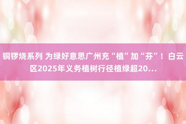 铜锣烧系列 为绿好意思广州充“植”加“芬”！白云区2025年义务植树行径植绿超20…